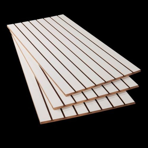 MDF ranurado blanco